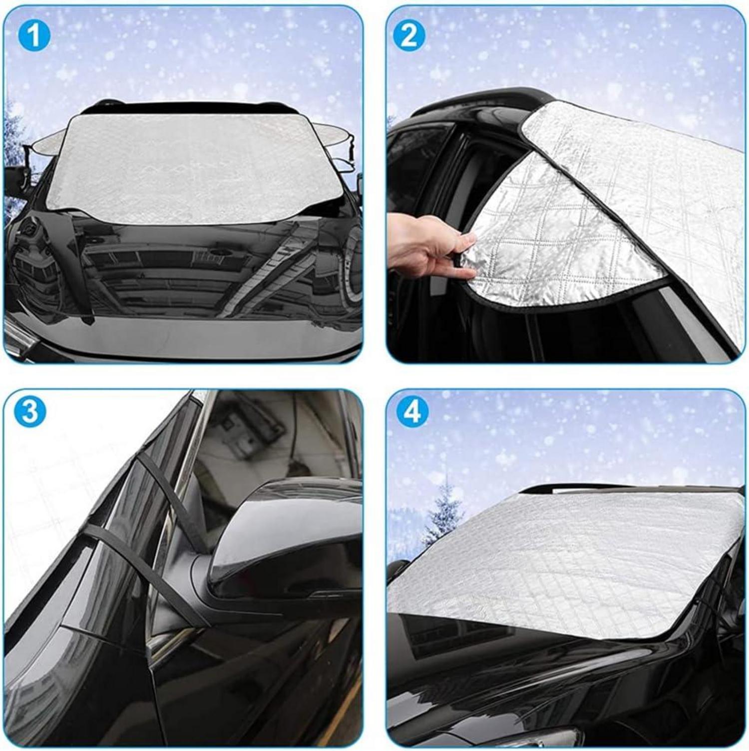 Frontscheibenabdeckung Magnet Auto Schnee Frost Eisschutz 190x100cm