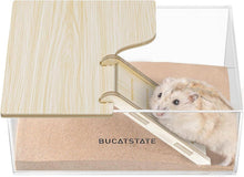 Sandbad für Hamster mit Leiter - Acryl Katzenklo Kleintiere