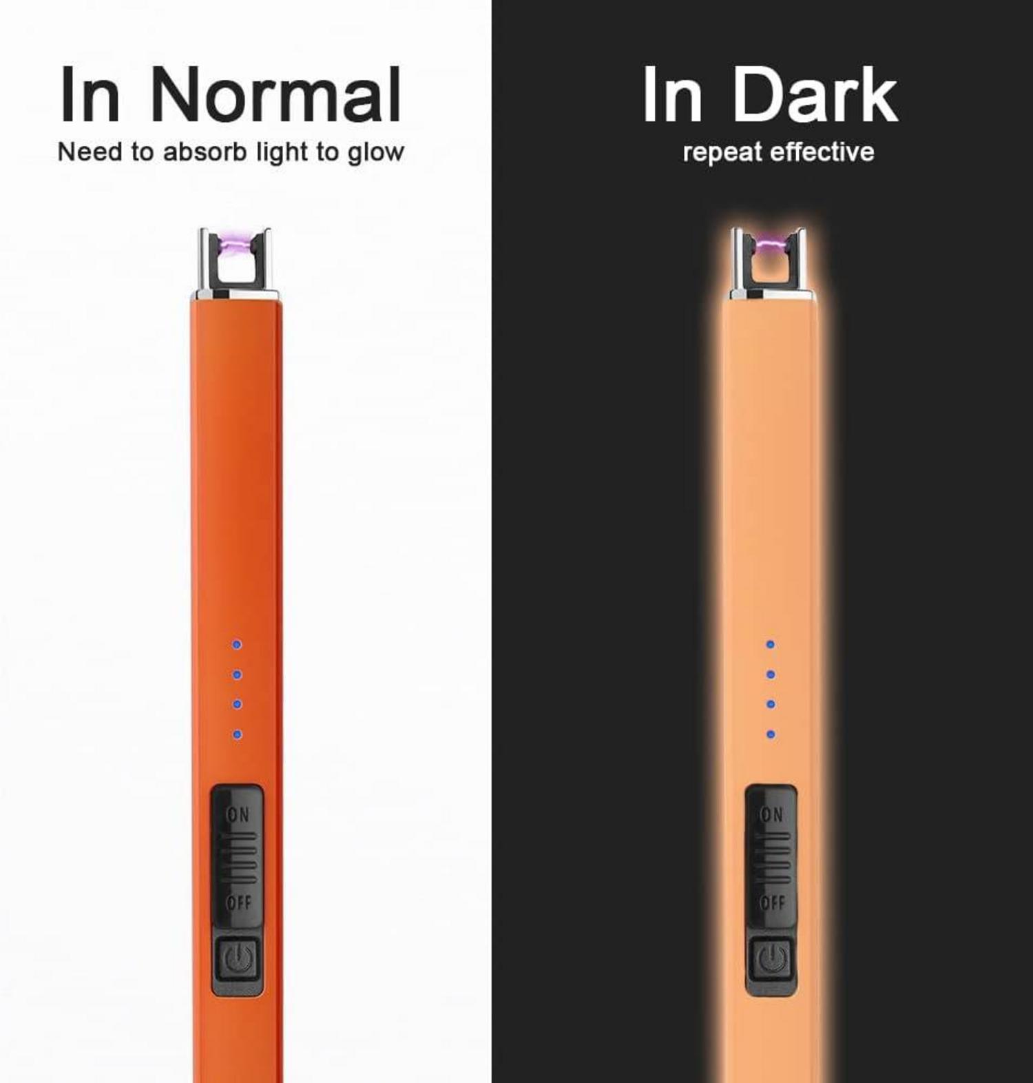 Elektrisches Feuerzeug USB-Lichtbogenanzünder orange