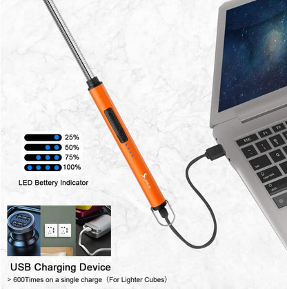 Elektrisches Lichtbogen-Feuerzeug mit flexiblem Hals & USB-Ladefunktion