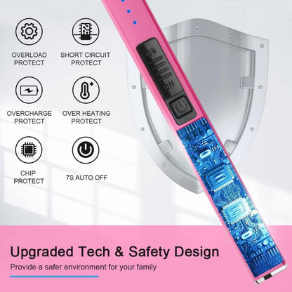 SUPRUS Leuchtfeuerzeug USB-Lichtbogenanzünder mit Sicherheitsschloss