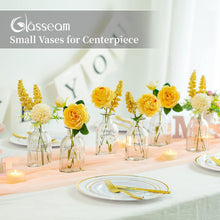Glasseam Kleine Vasen Set Glasvase 6er Mini Blumenvase
