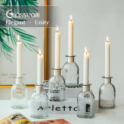 Kleine Glasvasen Set Vintage Blumenvase 6 Stück Tischdeko