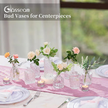 Kleine Glasvasen Set Vintage: 8er Mini Kristallvase für