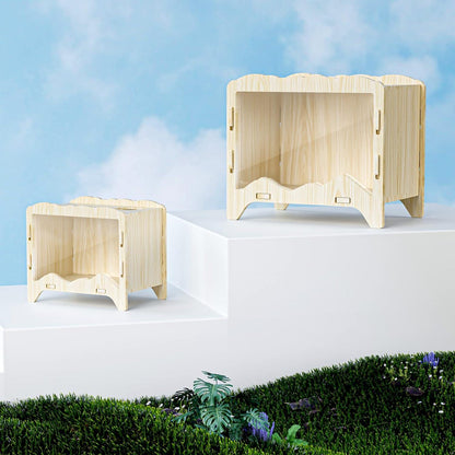 Großer Hamster-Sandpool mit überdachter Abdeckung - Transparentes Design