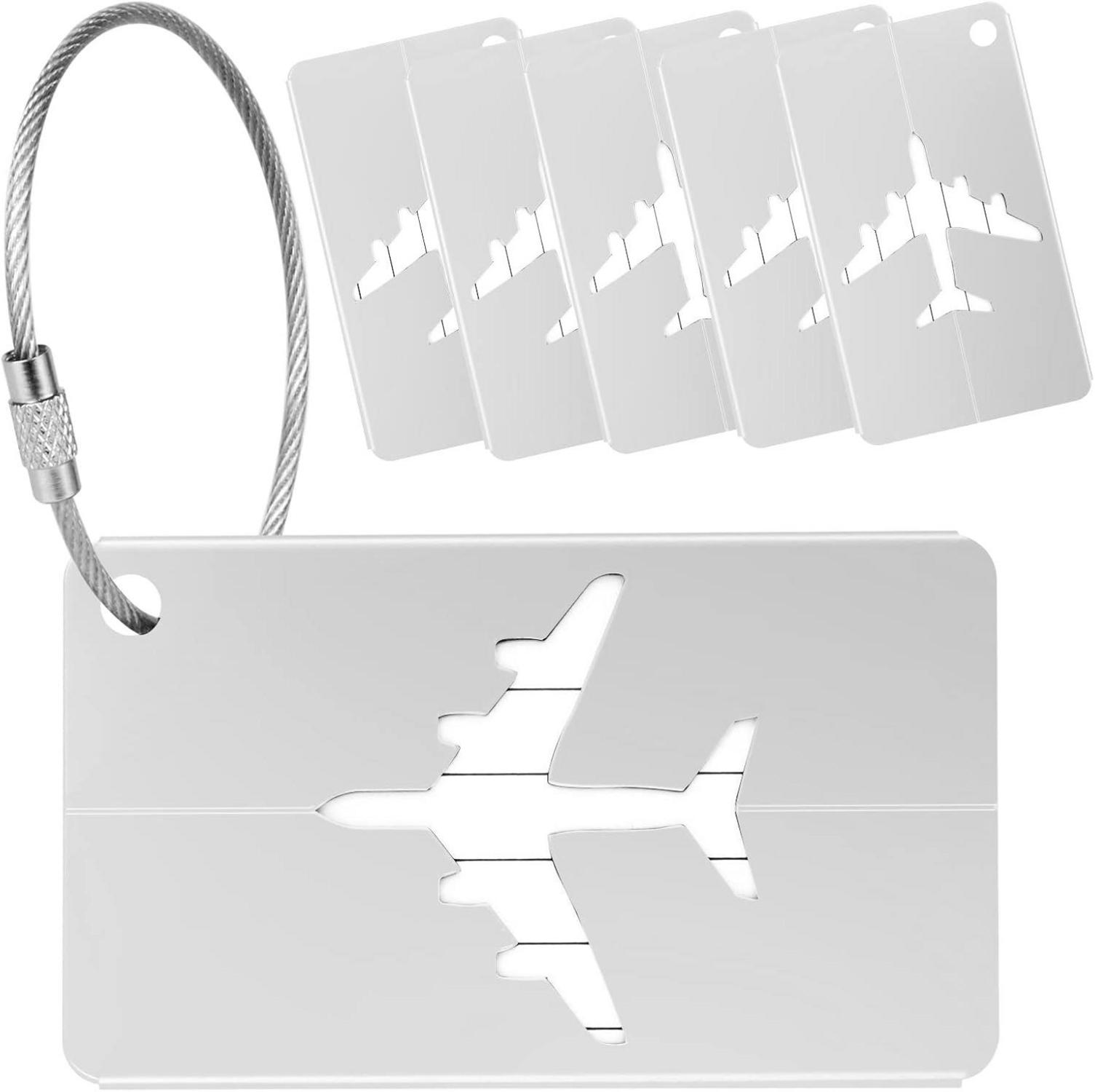 Kofferanhänger mit Adressschild Aluminium Wasserdicht Silber