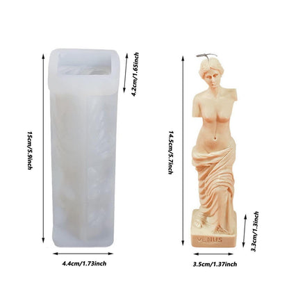 3D Venus Göttin Kerzenform aus Silikon – Gießform für Duftkerzen