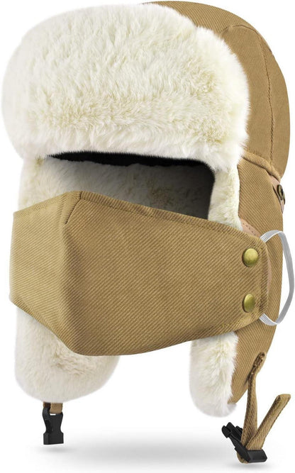 ERKOON Trooper Trappermütze Winter Unisex Outdoor warm mit Ohrenklappe