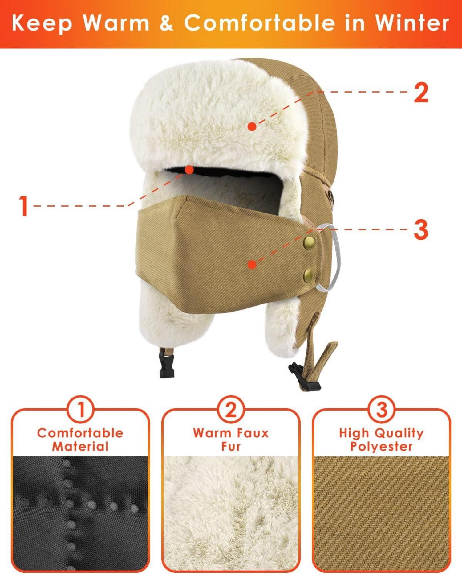 ERKOON Winter Trooper Trappermütze Unisex Khaki 57