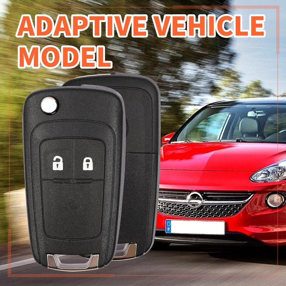 2-Tasten Schlüsselgehäuse für Opel Adam, Astra J, Insignia