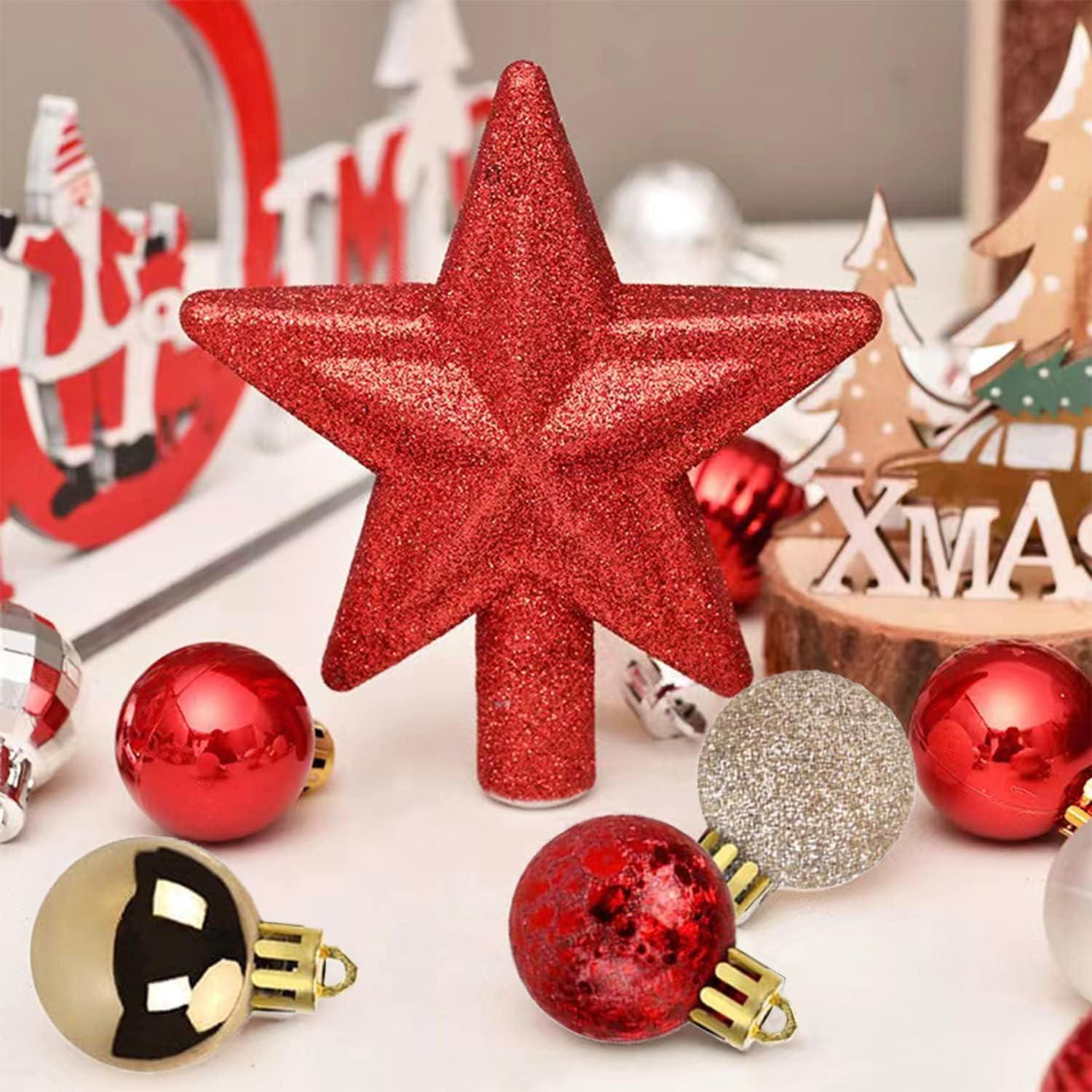 30 Mini Weihnachtskugeln Christbaumkugeln Weihnachtsbaum Rot Gold