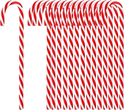 18 Stück Weihnachtsbaum Zuckerstangen Anhänger 15CM Rot Weiß Ornament