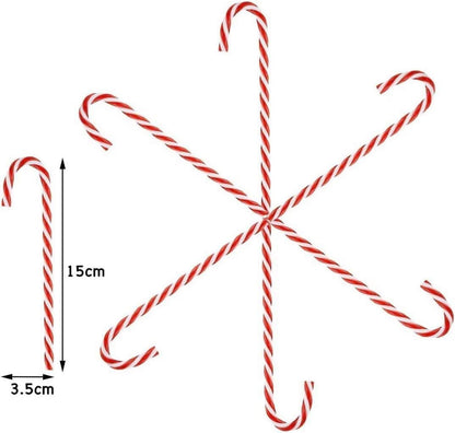 18 Stück Weihnachtsbaum Zuckerstangen Anhänger 15CM
