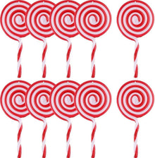 10 Zuckerstangen Anhänger Weihnachtsbaum Lutscher Christbaumschmuck