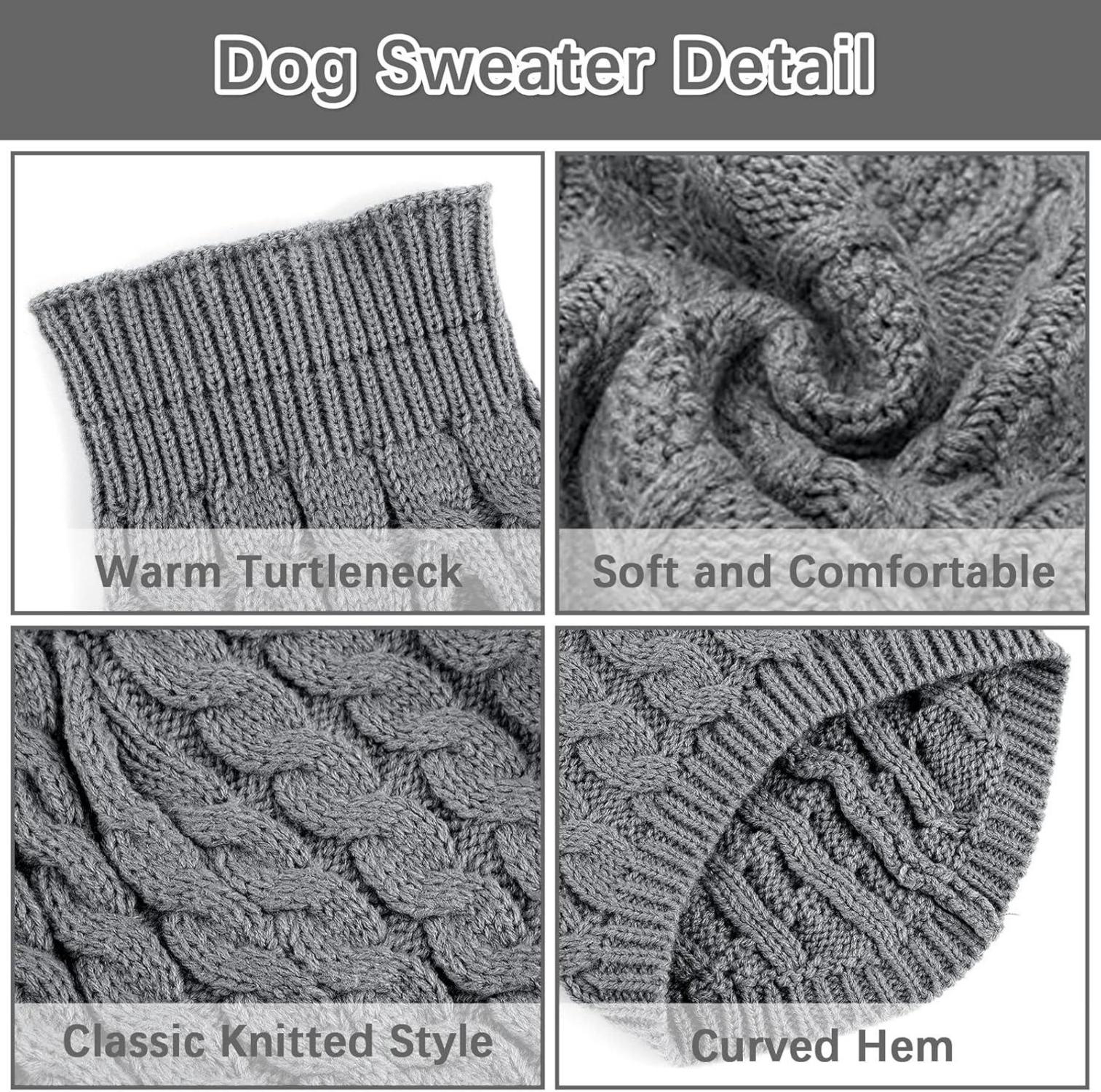Hundepullover Winter Warmer Strickpullover X-Large für Kleine Hunde