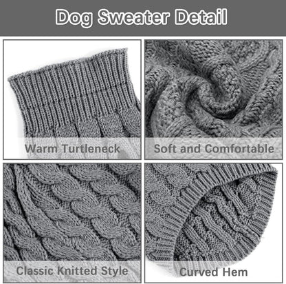 Hundepullover Winter Warmer Strickpullover X-Large für Kleine Hunde