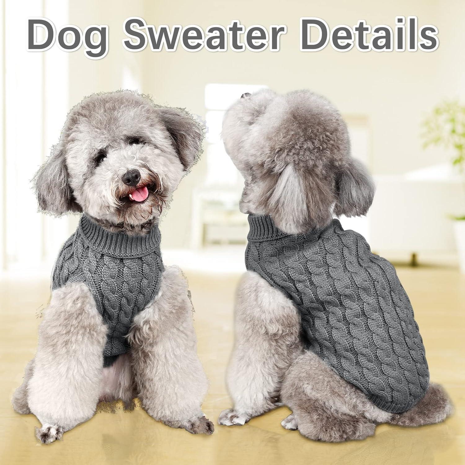 Kleiner Hundepullover Winter Warmer Rollkragen Strickpullover mit