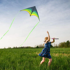 Drachen Flugdrachen 60'' Grün Schwarz für Kinder und Erwachsene