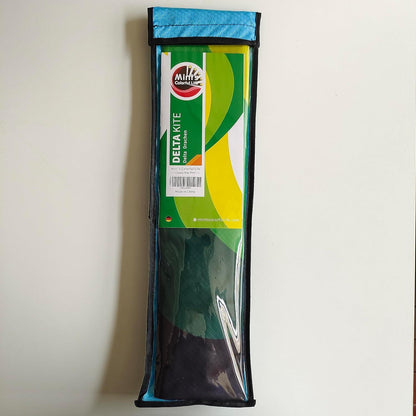 Mint's Delta Drachen 60'' Grün Schwarz Bänder 300 Fuß Drachenschnur