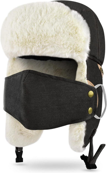 Winter Trooper Trappermütze winddichte Maske Skifahren Snowboarden