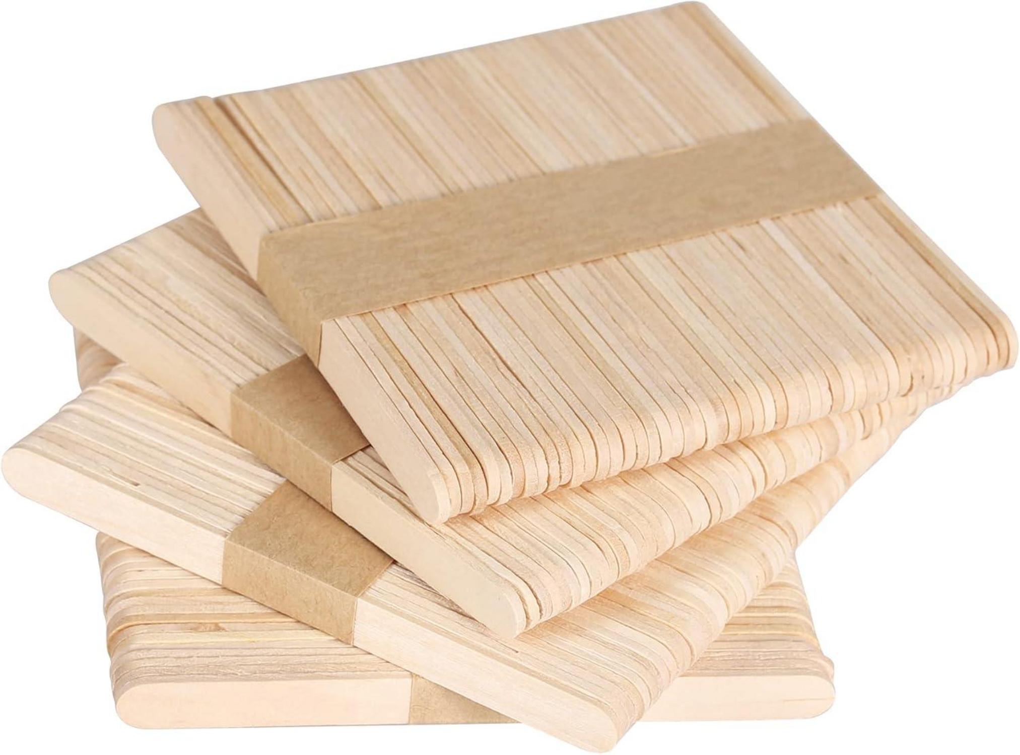 Holzstäbchen Basteln Eiscreme Stiel Naturholz 200 Stück