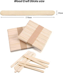 Holzstäbchen Basteln DIY 200 Stück Eisstäbchen Naturholz-EIS