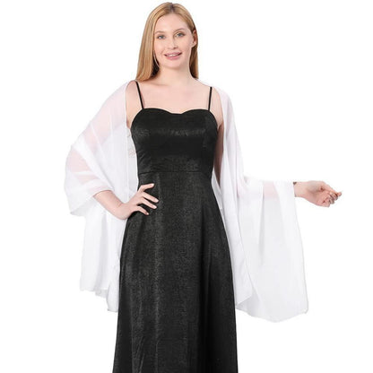 Chiffon Schal Damen leicht weich für Abendkleider Hochzeit Braut 200x70cm