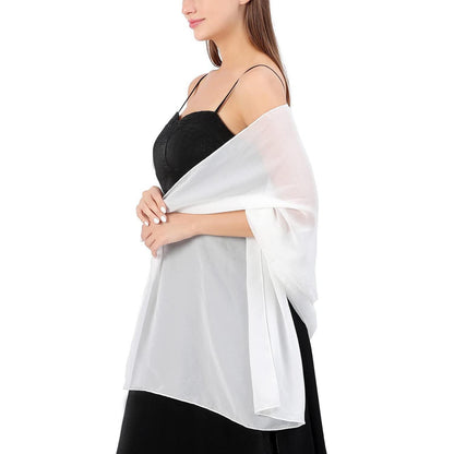 Chiffon Schal Damen leicht weich für Abendkleider Hochzeit Braut 200x70cm