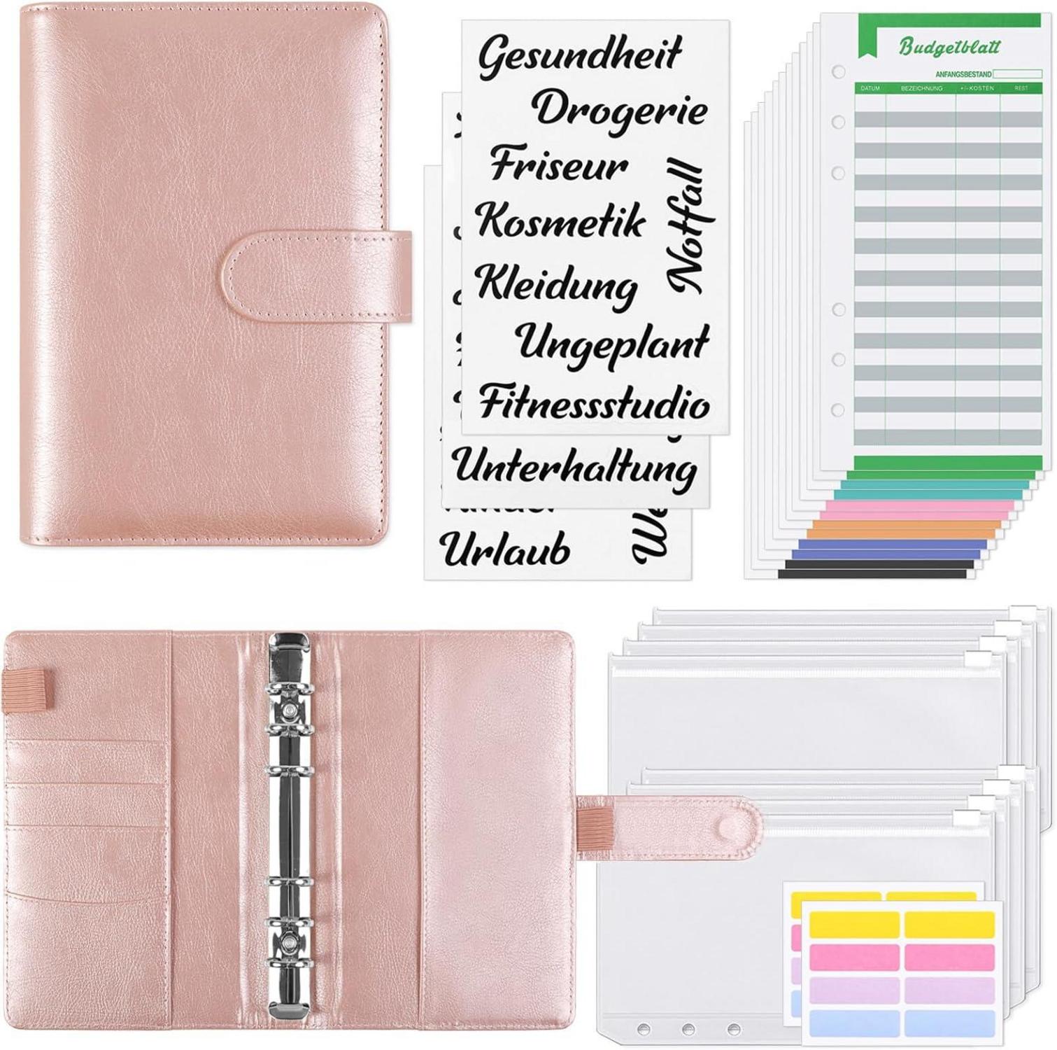 Budget Binder A6 Ringbuch Geldumschläge 12 Budgetbogen Geschenke