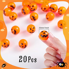 20 Stück Halloween Kürbis Gummiball Hüpfbälle für Kinder