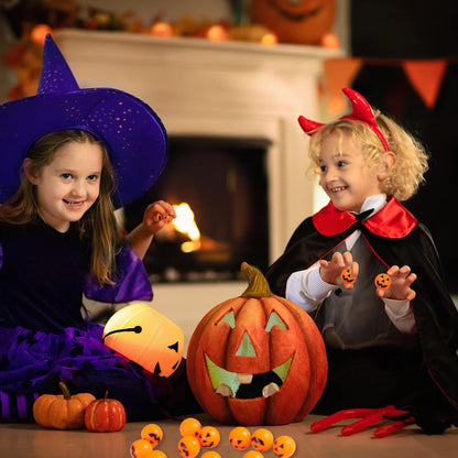 20 Halloween Hüpfbälle Kürbis Gummiball Flummi für Kinder in Partytüten