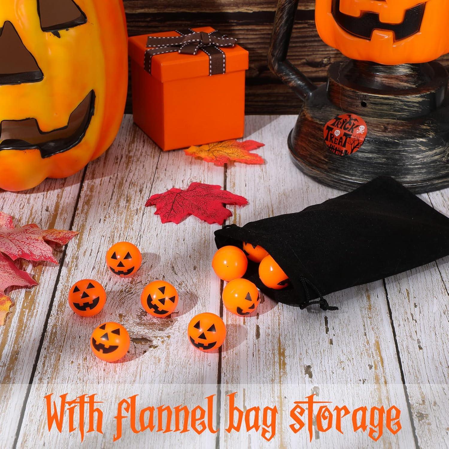 20 Stück Halloween Kürbis Gummiball Flummi Partytüten Pinata Füller Kinder