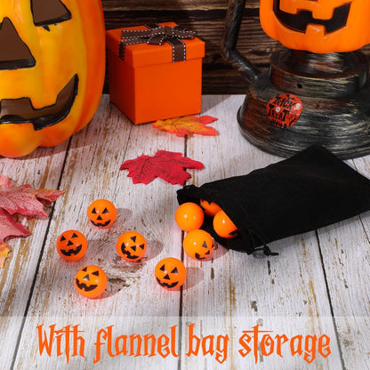 20 Stück Halloween Kürbis Gummiball Flummi Partytüten Pinata Füller Kinder