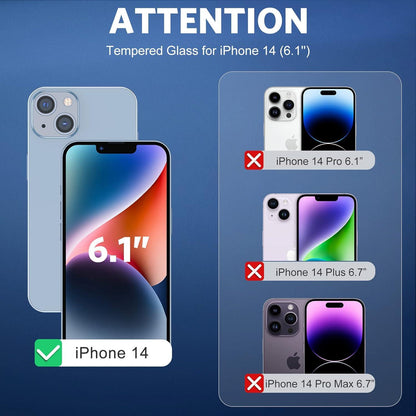 Panzer Schutzglas + Kamerafolie iPhone 14 6,1 Zoll Schutzfolie