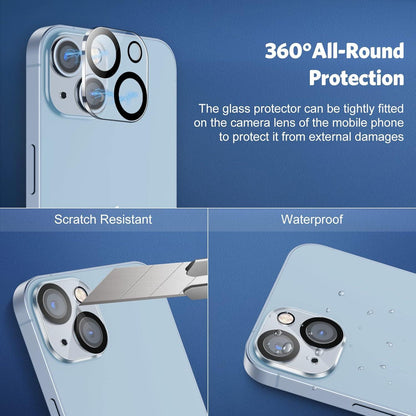 Panzer Schutz Glas für iPhone 14 mit Rahmen, 3+3