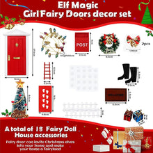 Wichteltür Zubehör Set Weihnachten 20PCS Rot Miniatur