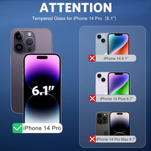 OMOTON iPhone 14 Pro Panzerglas mit Rahmen 6,1 Zoll 9H Härte