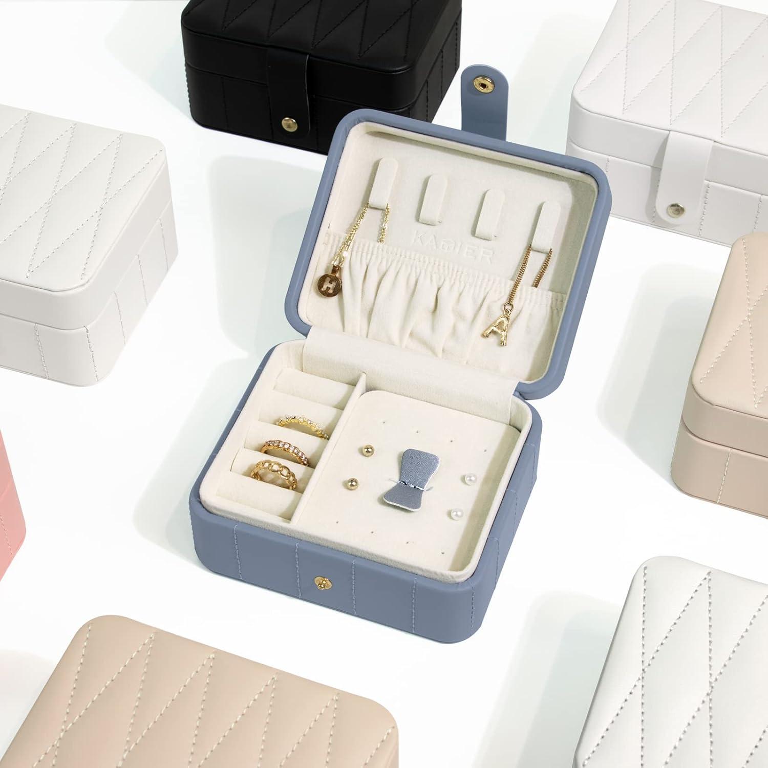 Kleine Schmuckkästchen Damen Diamant Leder Halskette Organizer