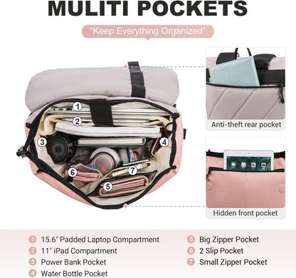 Schulrucksack Teenager Mädchen 15,6 Zoll Laptop