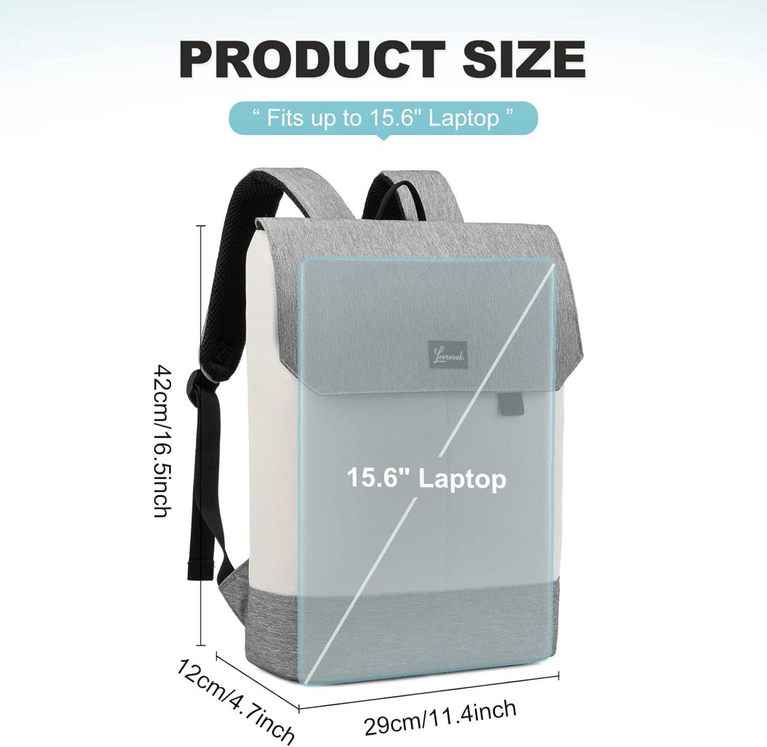 Damen Laptoptasche Schulrucksack Anti-Diebstahl Wasserdicht 15.6 Zoll