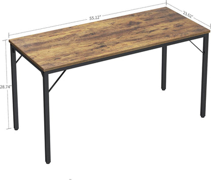 Schreibtisch Computertisch 140x60x75 Braun Stabil Industriedesign