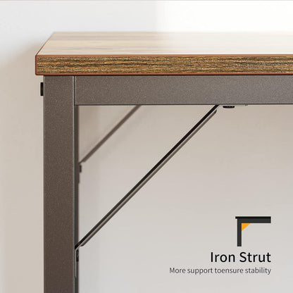 CubiCubi Schreibtisch 140 x 60 cm Braun Stahl Industrie-Design
