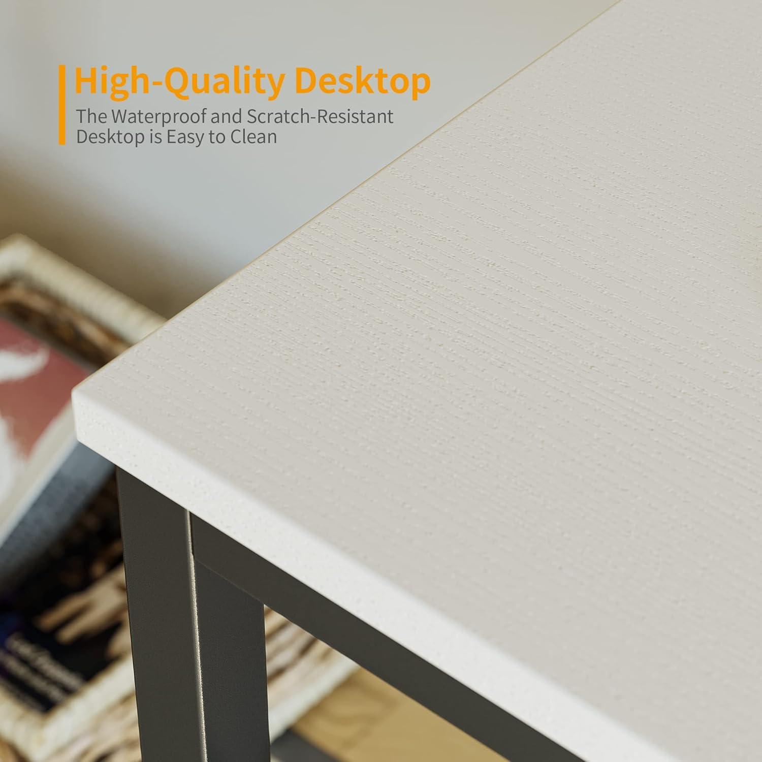 Schreibtisch 140x60x75 cm Stabil Weiß Industrie-Design Homeoffice Büro