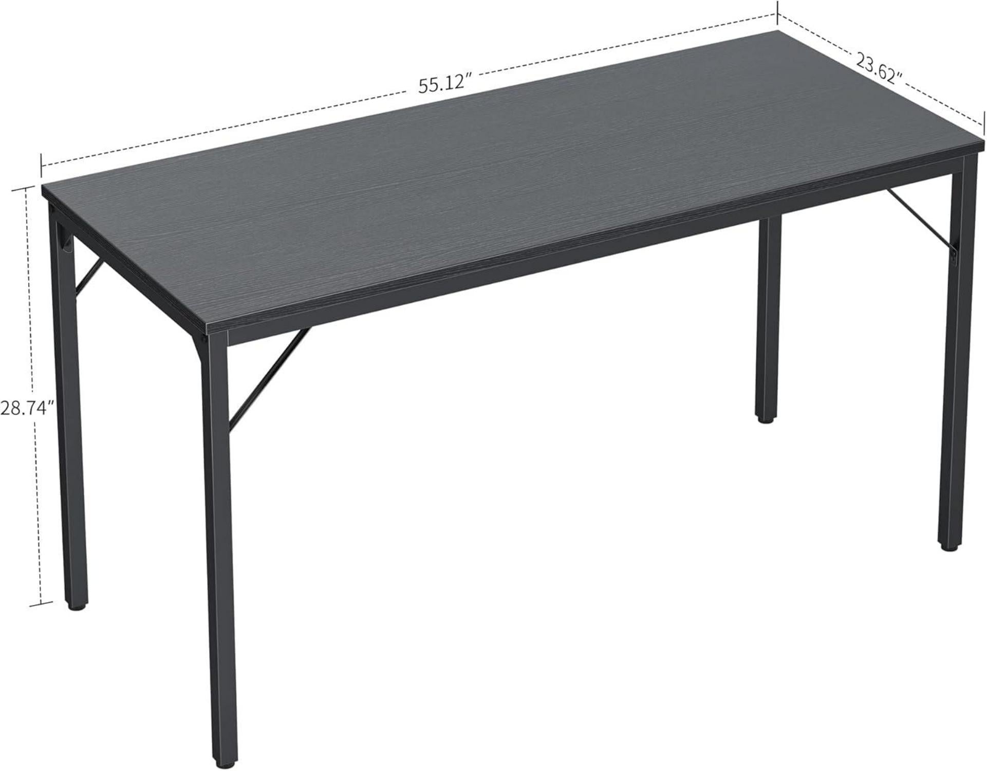 Schreibtisch 140x60x75 cm Stabil Schwarz Bürotisch Industrie-Design