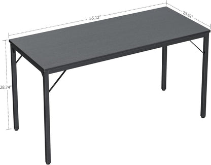 Schreibtisch 140x60x75 cm Stabil Schwarz Bürotisch Industrie-Design