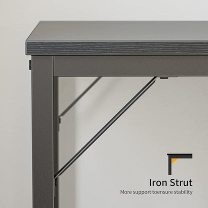 Schreibtisch 140x60x75 cm Stabiler Computertisch Bürotisch Industrie-Design Schwarz