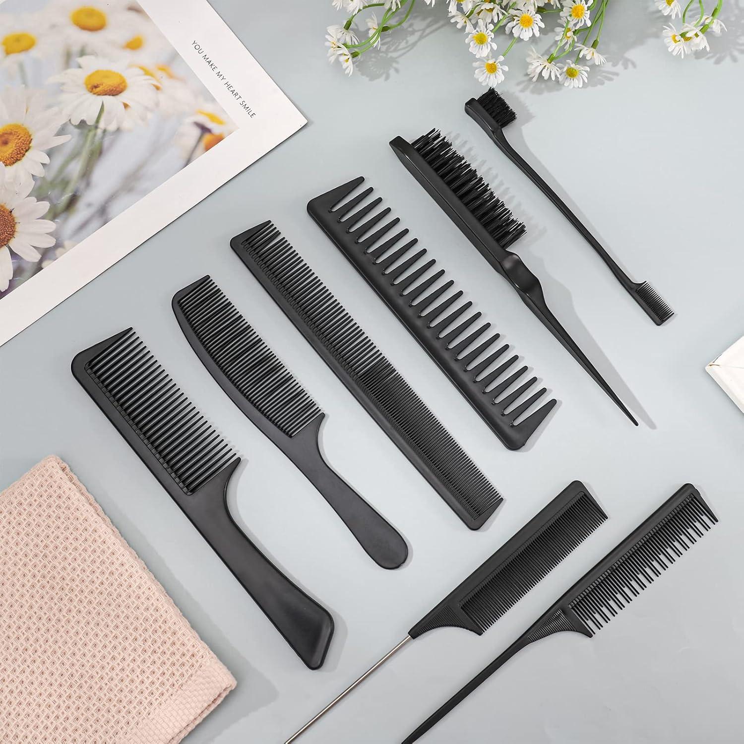 8er Set Toupier Bürste Haarkamm Kamm Borsten Haarbürste Pflege Rattenschwanz für Frauen Kinder