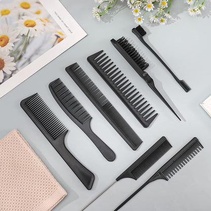 8er Set Toupier Bürste Haarkamm Kamm Borsten Haarbürste Pflege Rattenschwanz für Frauen Kinder