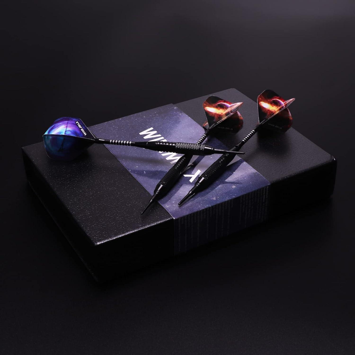 WIN.MAX Professionelle Softdarts Set 12 Stk. 18g mit Etui inkl. Gratis Flights