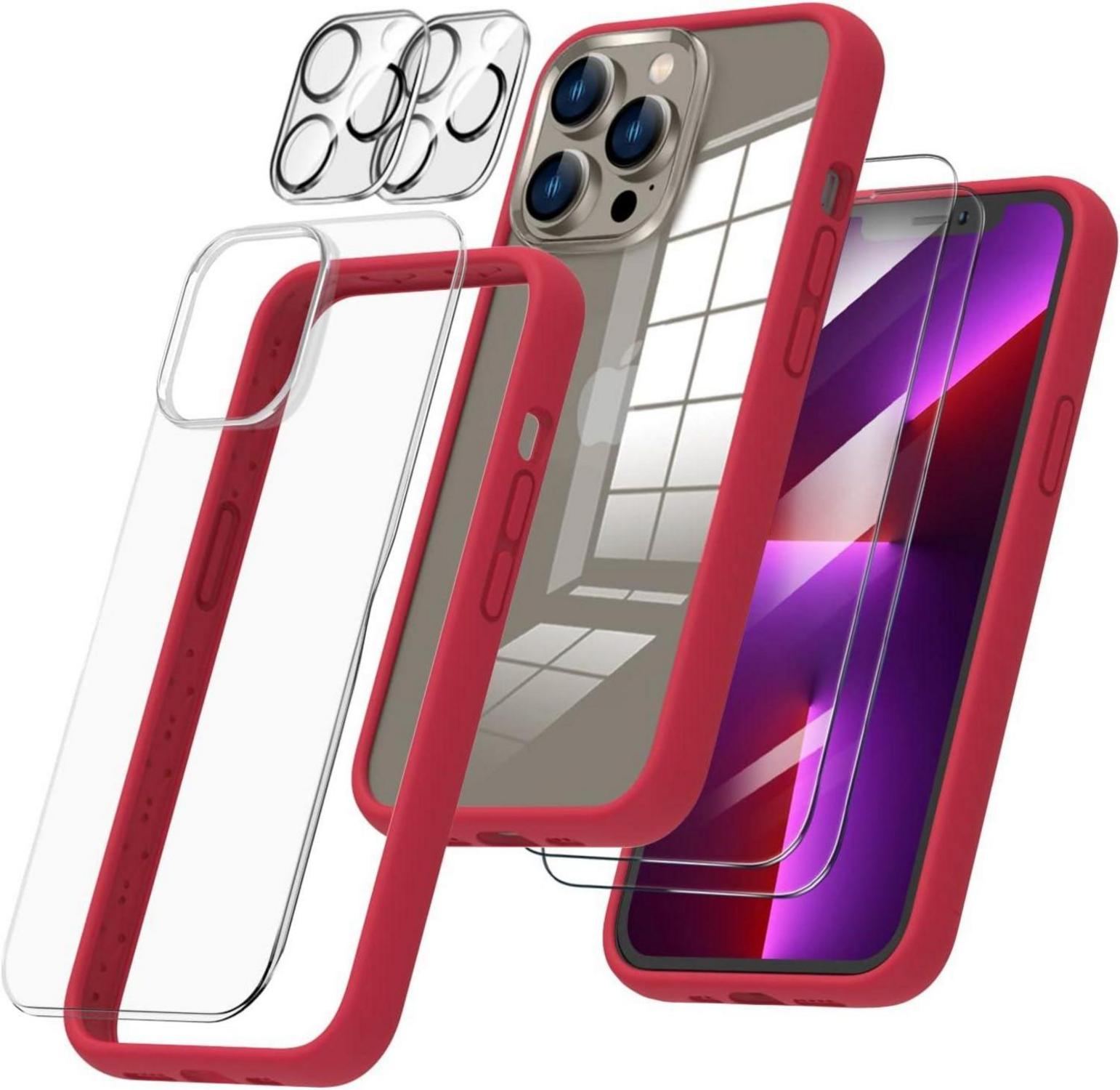 iPhone 13 Pro Hülle Flüssig Silikon Bumper Case mit 2 Screen
